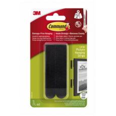 3M Command™ Large Picture Hanging Strips 7.2KG, 4 Sets - Black 3M Command™ Large Picture Hanging Strips 7.2KG, 4 Sets - Black